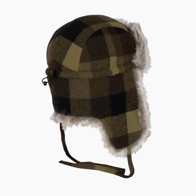 Žieminė kepurė Pinewood Classic Checked Fur green / black 2