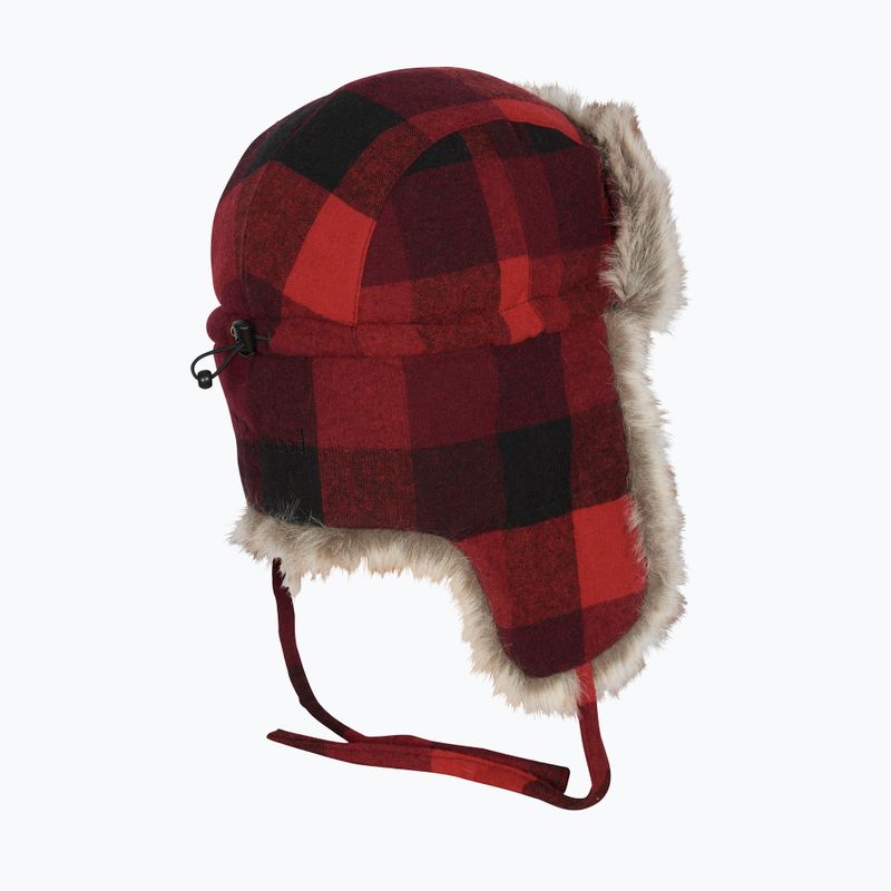 Žieminė kepurė Pinewood Classic Checked Fur red / black 2