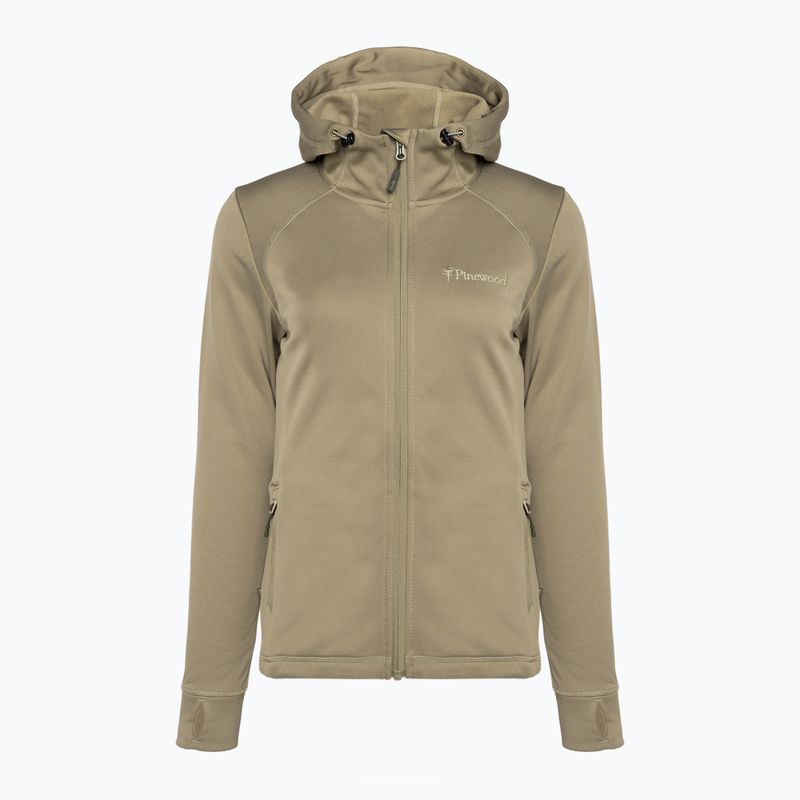 Moteriški trekingo džemperiai Pinewood Finnveden Hoodie mid khaki 8