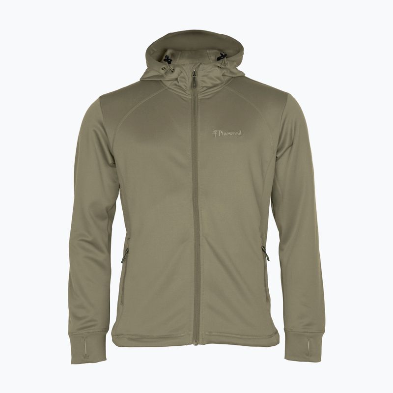 Vyriškas džemperis su gobtuvu Pinewood Finnveden Hoodie mid khaki spalvos 4