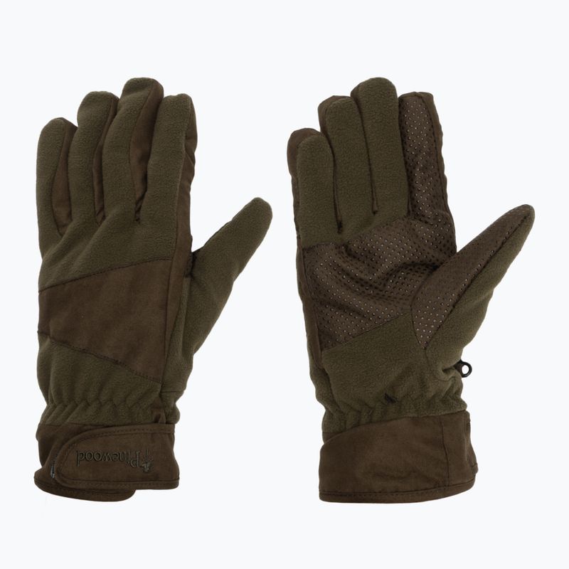 Vyriškos pirštinės Pinewood Småland Hunters Extreme Fleece h.brown / suede brown