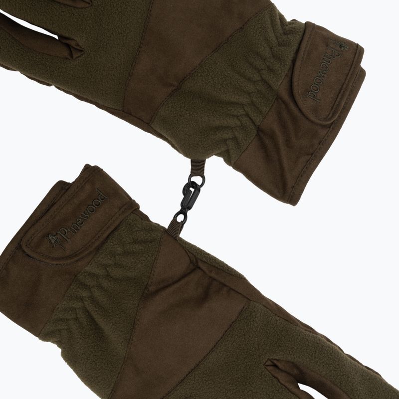 Vyriškos pirštinės Pinewood Småland Hunters Extreme Fleece h.brown / suede brown 4