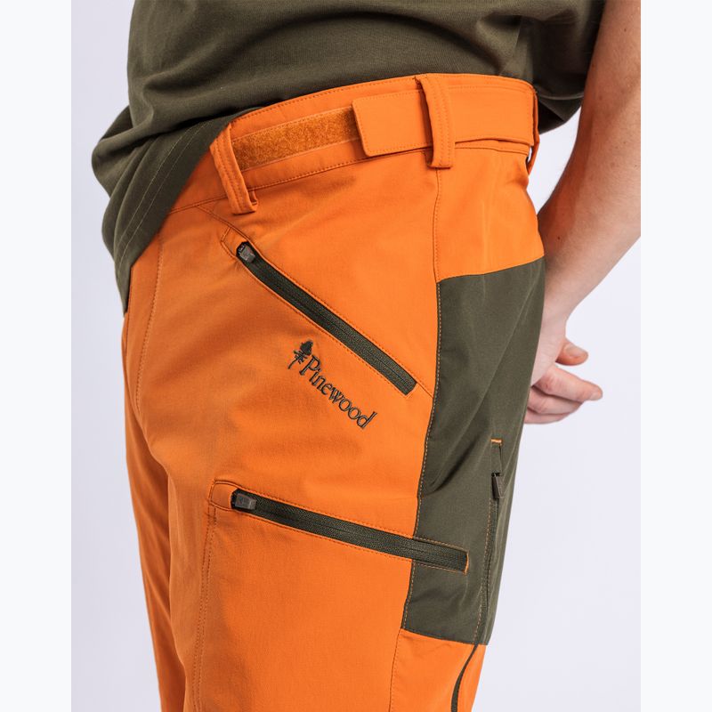 Vyriškos kelnės su membrana Pinewood Abisko b.orange/mossgreen 4