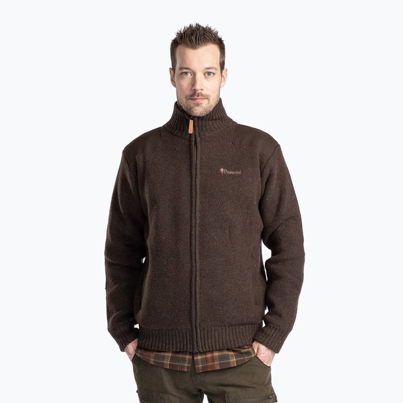 Vyriškas megztinis Pinewood Hurricane d.brown mel