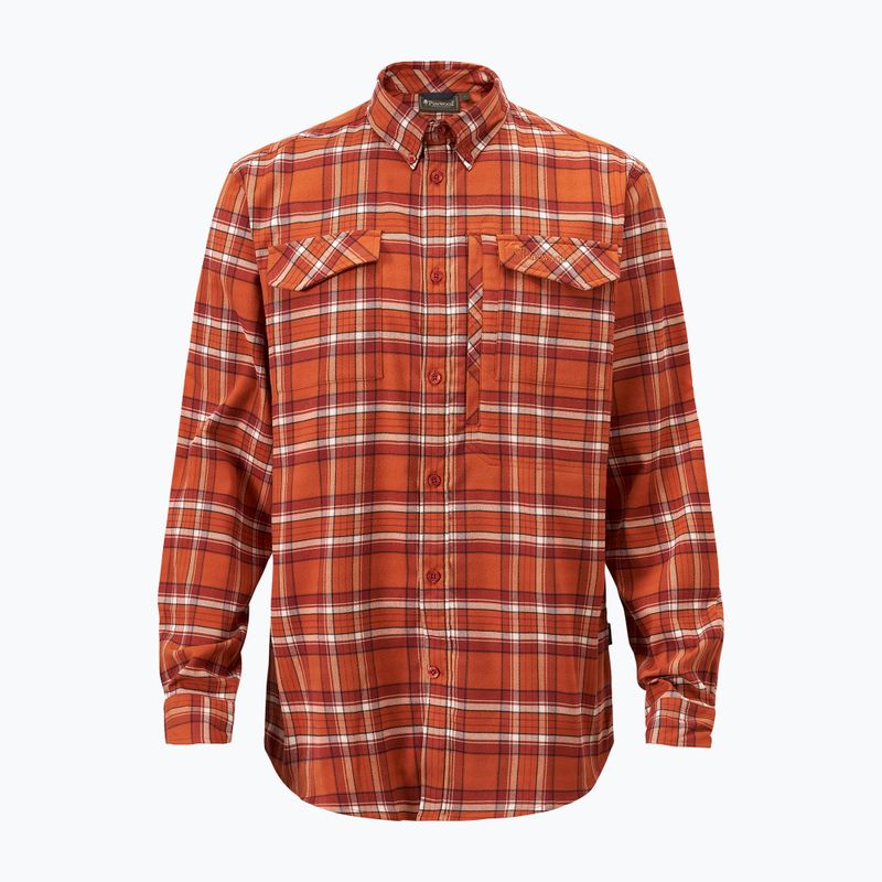 Vyriški marškiniai Pinewood Abisko Hiking Flanell burned orange 7