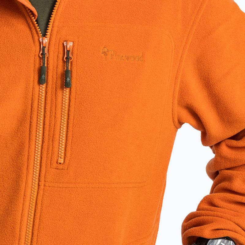 Vyriškas žygio džemperis Pinewood Finnveden Fleece burned orange 6