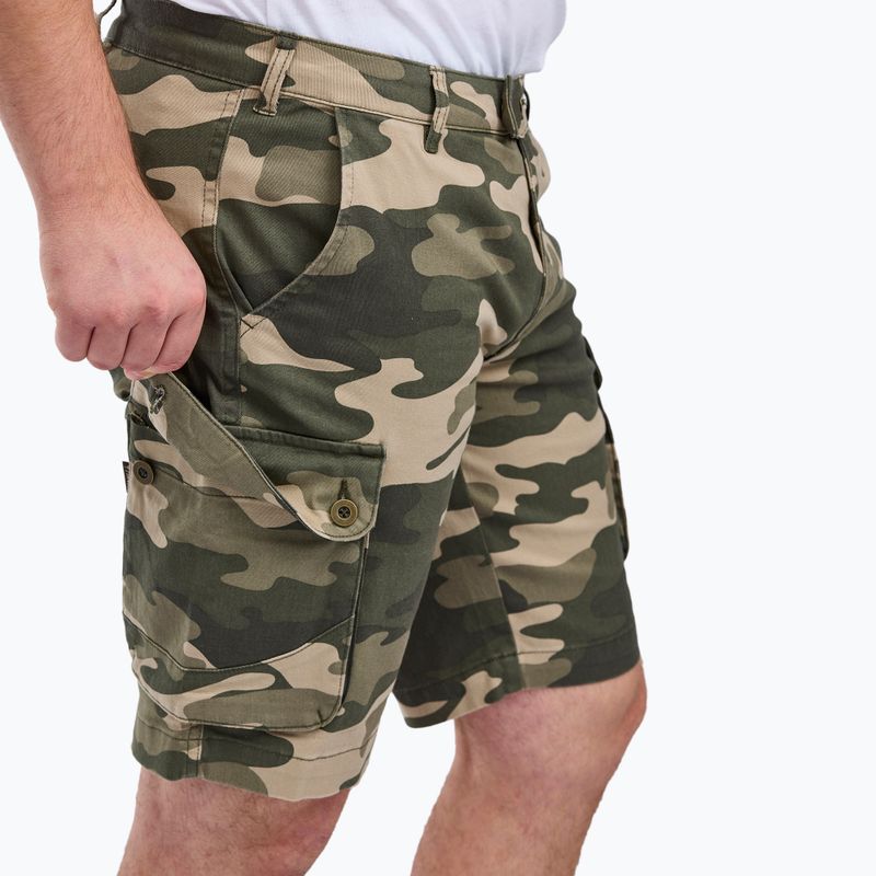 Vyriški žygio šortai Pinewood Värnamo Serengeti khaki camou 3