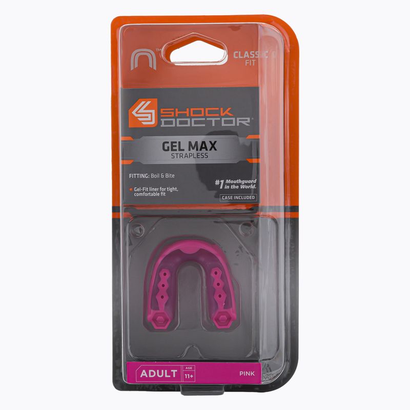 Shock Doctor Gel Max žandikaulių apsauga rožinė SHO06