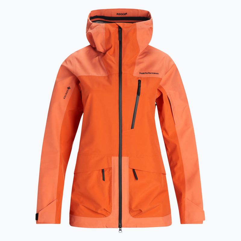 Moteriška slidinėjimo striukė Peak Performance Vertical 3L orange G76657060