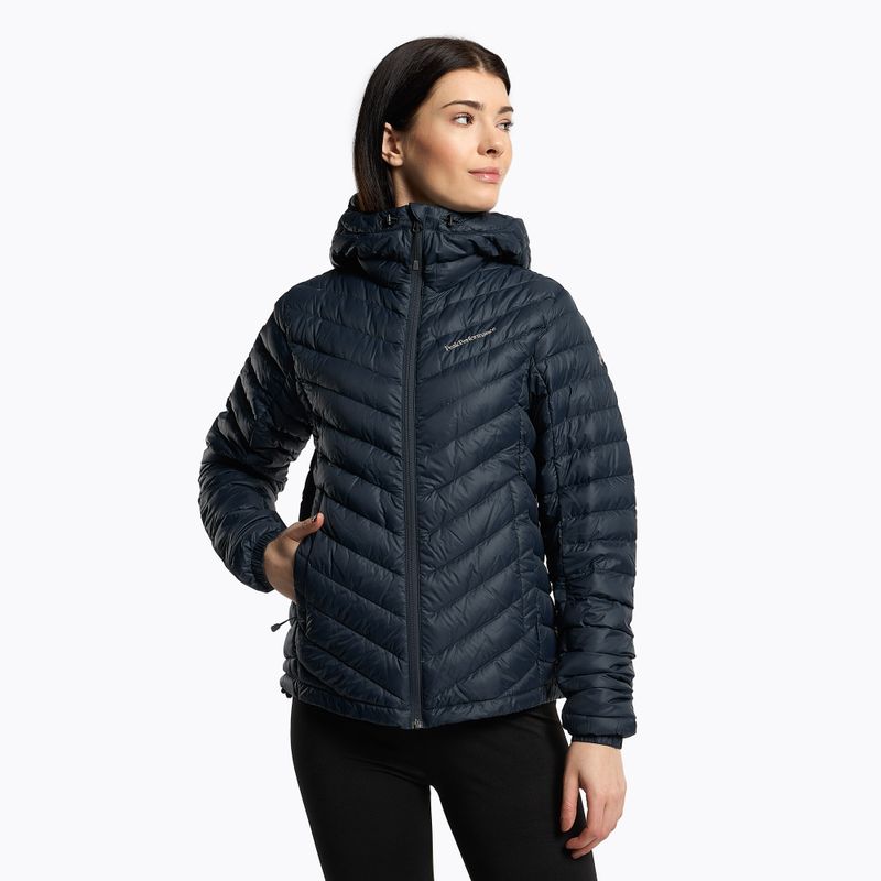 Moteriška slidinėjimo striukė Peak Performance Frost Down Hood navy blue G76433040