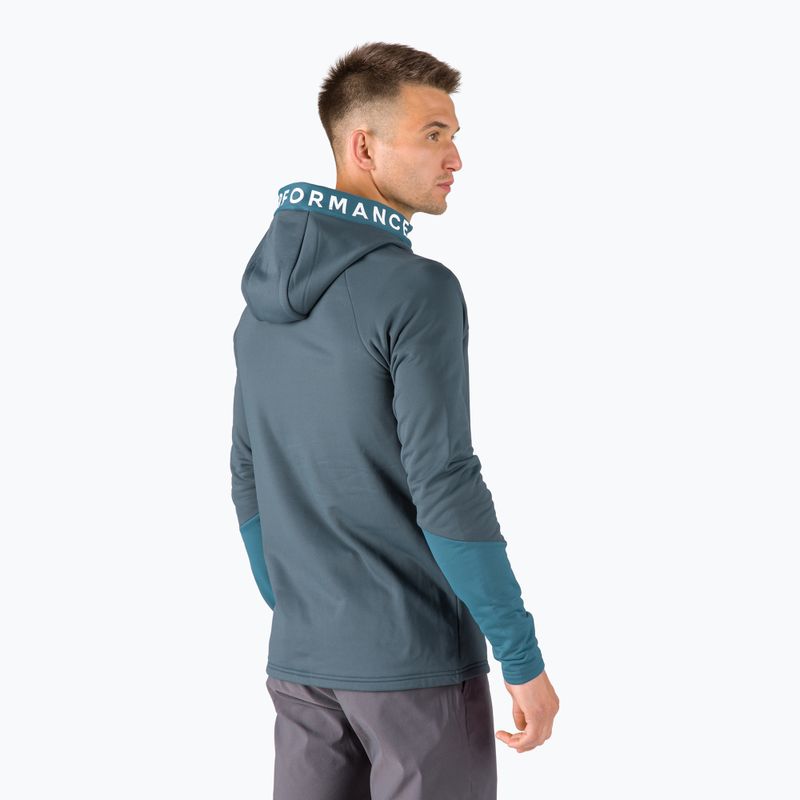 Vyriškas džemperis Peak Performance Rider Zip Hood su gobtuvu trekkingui mėlyna G77244110 3