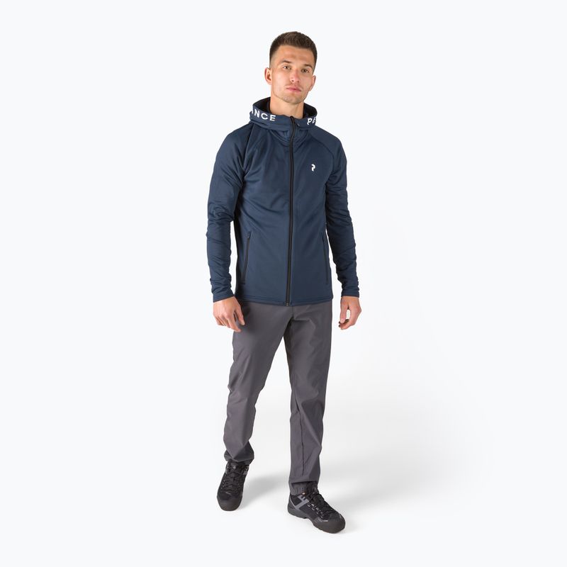 Vyriški džemperiai Peak Performance Rider Zip Hood su gobtuvu trekkingui tamsiai mėlyna G77244020 2