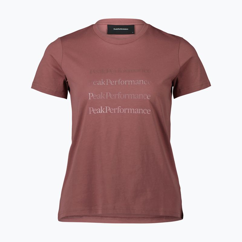 Moteriški trekingo marškinėliai Peak Performance Ground Tee brown G77286150