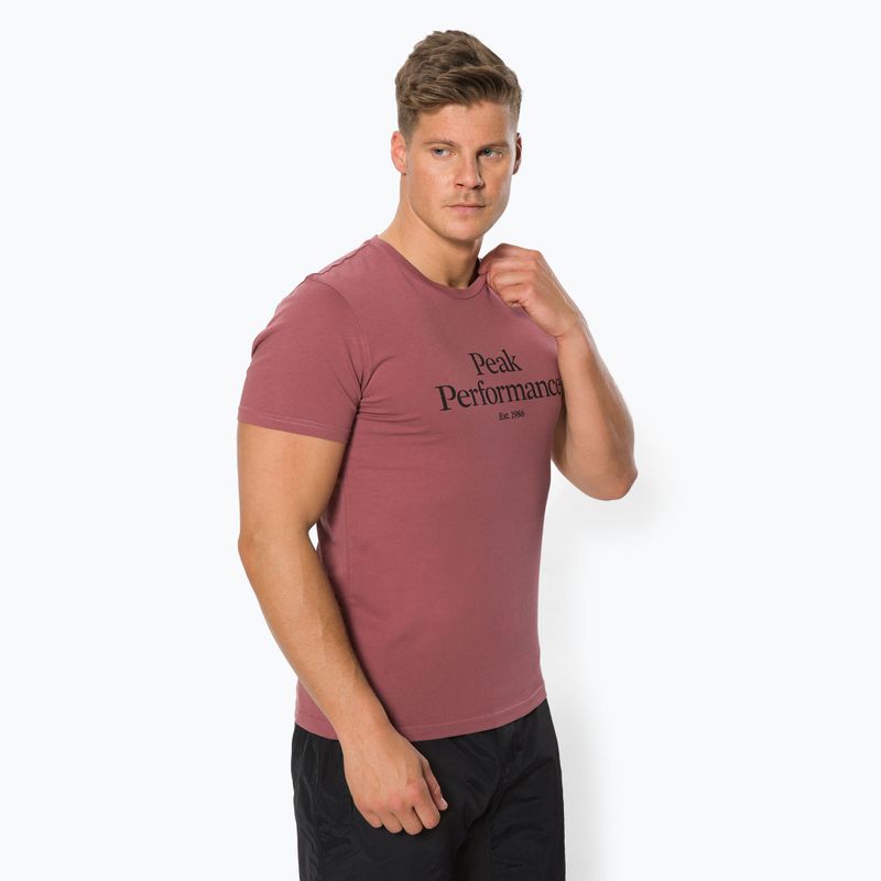 Vyriški trekingo marškinėliai Peak Performance Original Tee brown G77266240