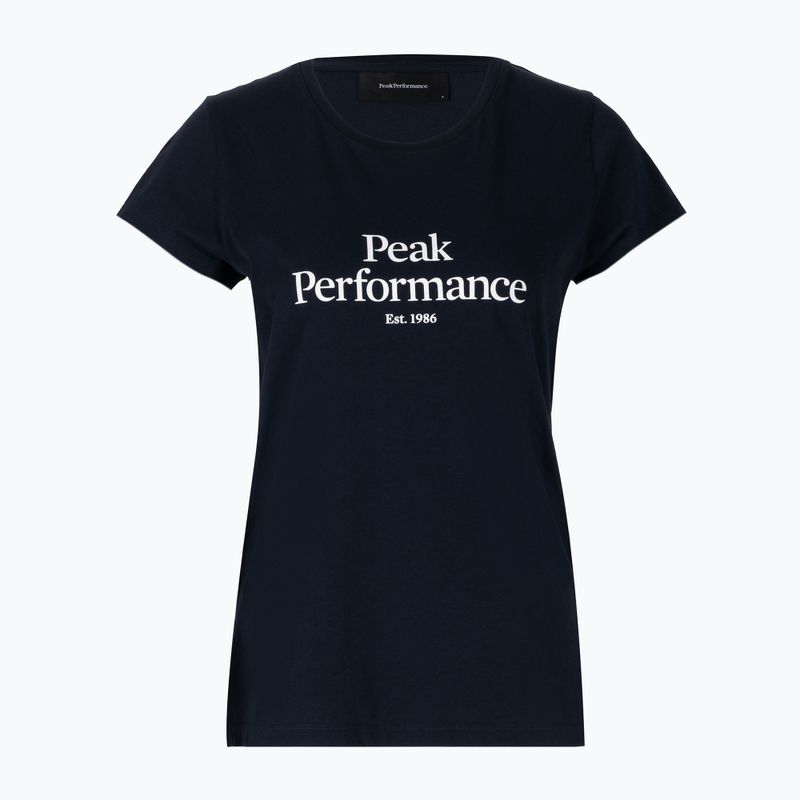 Moteriški trekingo marškinėliai Peak Performance Original Tee navy blue G77700020