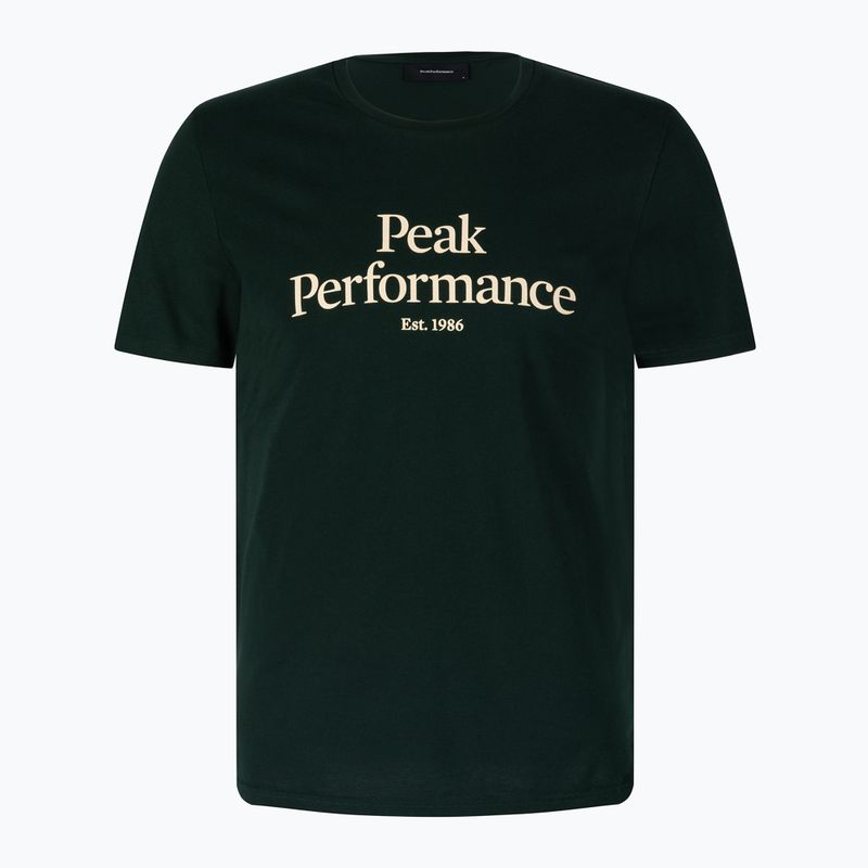 Vyriški trekingo marškinėliai Peak Performance Original Tee green G77692260