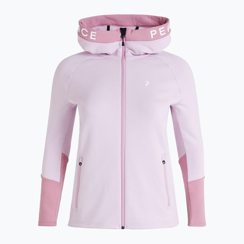 Moteriški džemperiai Peak Performance Rider Zip Hood trekkingui rožinės spalvos G78834070