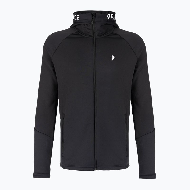 Vyriškas džemperis Peak Performance Rider Zip Hood trekkinginis džemperis juodas G78833040