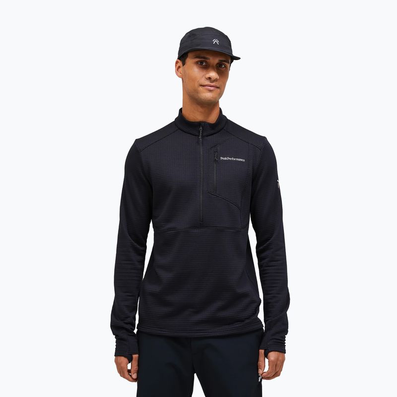 Vyriškas flisinis džemperis Peak Performance Trail Polartec Power Grid Half Zip black