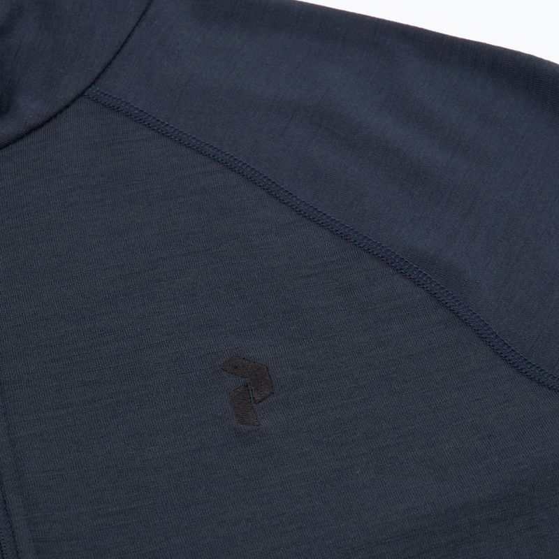 Vyriški termoaktyvūs marškinėliai ilgomis rankovėmis Peak Performance Magic Half Zip blue shadow 3