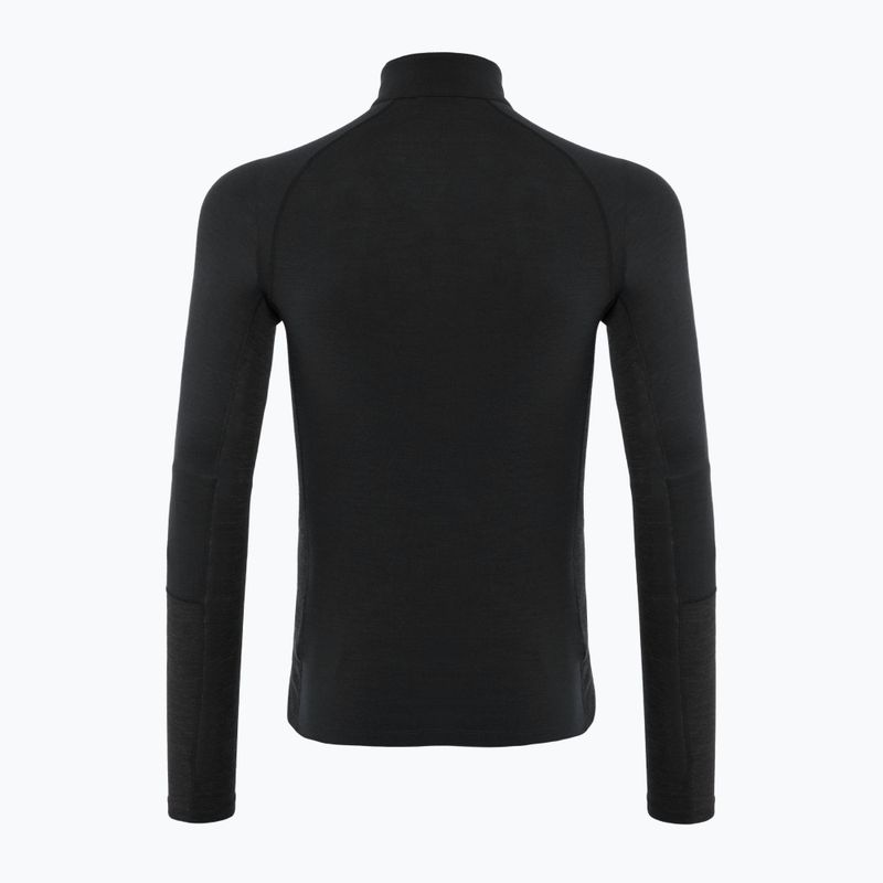 Vyriški termoaktyvūs marškinėliai ilgomis rankovėmisPeak Performance Magic Half Zip black 2