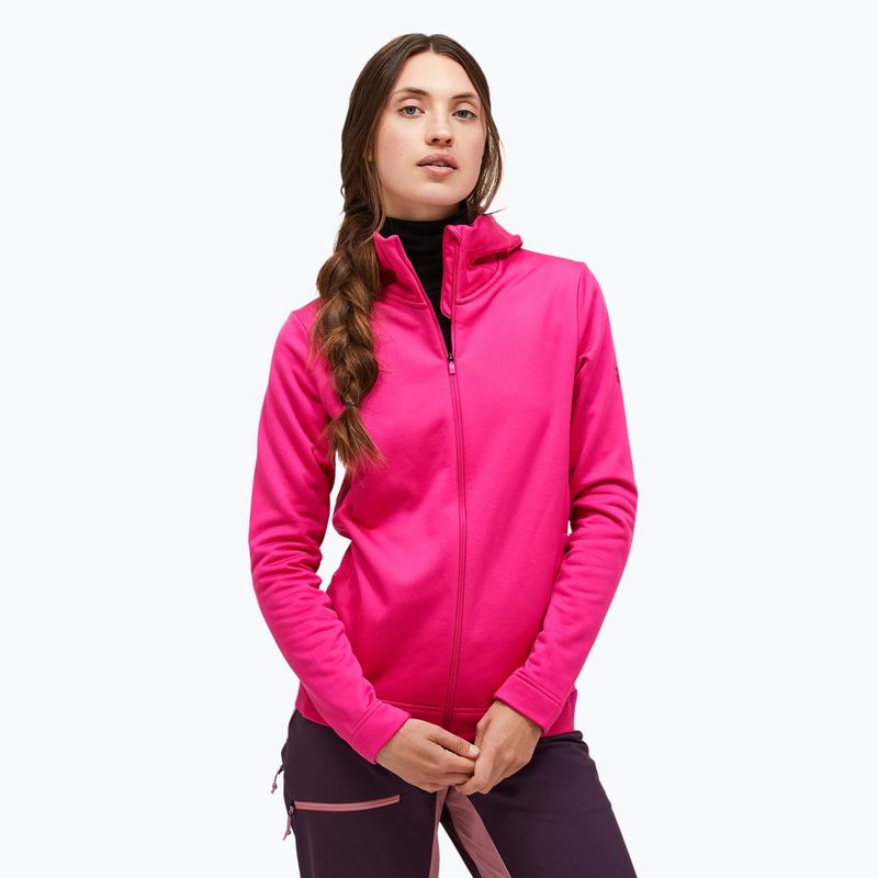 Moteriškas džemperis Peak Performance Rider Tech Zip Hood beetroot purple