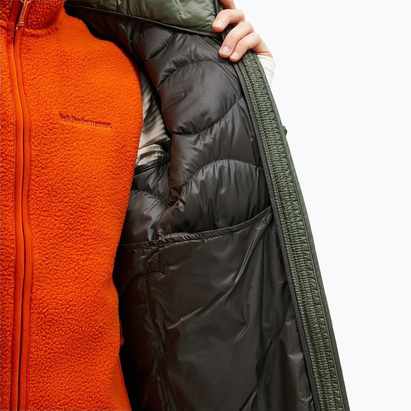 Moteriškas pūstas paltas Peak Performance Helium Down Coat pine needle/olive extreme 6