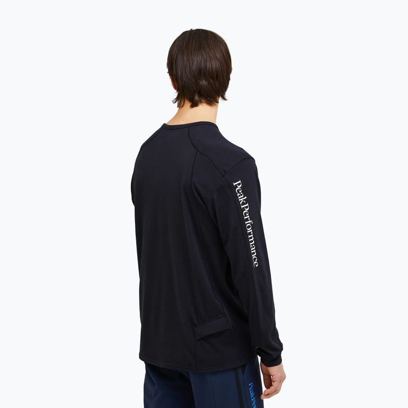 Vyriški marškinėliai ilgomis rankovėmis Peak Performance Trail Wool Blend black 2