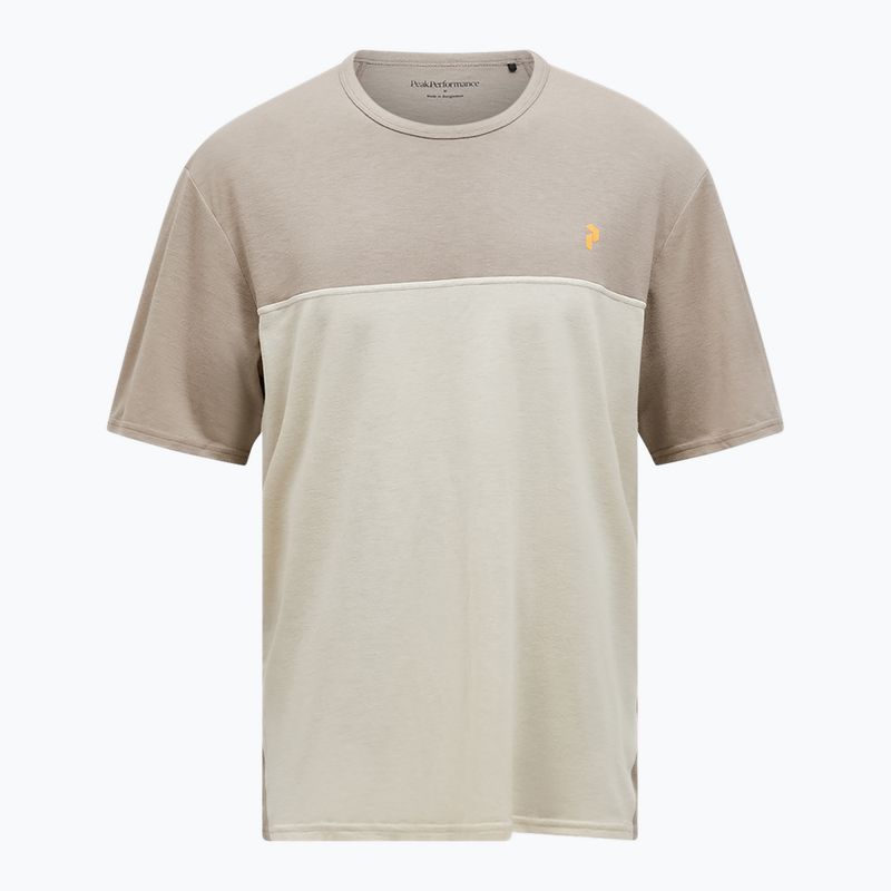 Vyriški marškinėliai Peak Performance Trail Wool Blend avid beige/sand fog