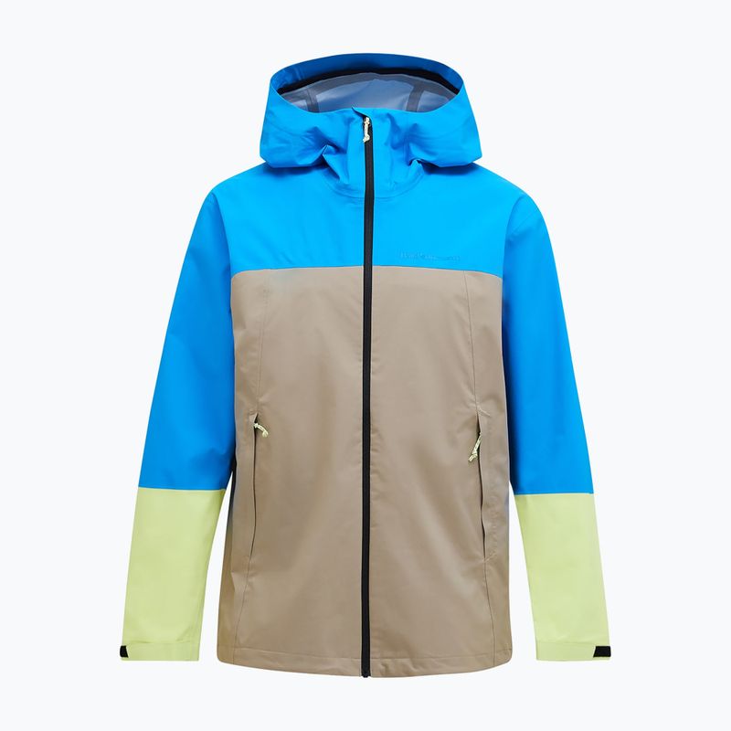 Vyriška striukė nuo lietaus Peak Performance Trail Hipe Shell Jacket brilliant blue/beige/ sunny 5