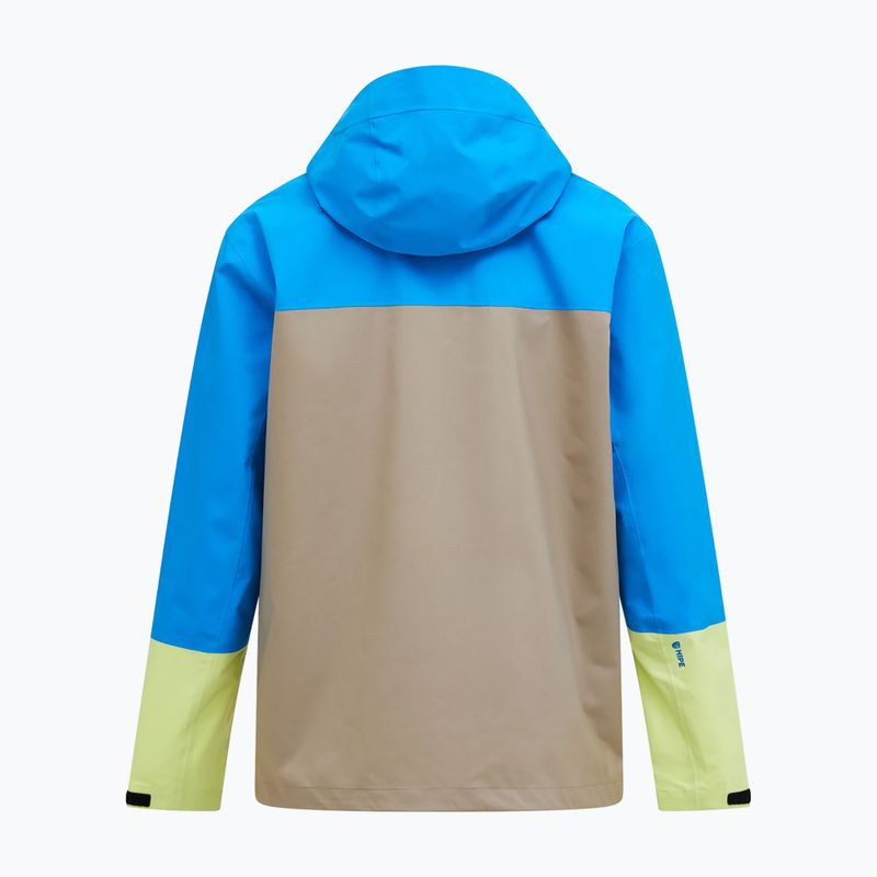 Vyriška striukė nuo lietaus Peak Performance Trail Hipe Shell Jacket brilliant blue/beige/ sunny 6