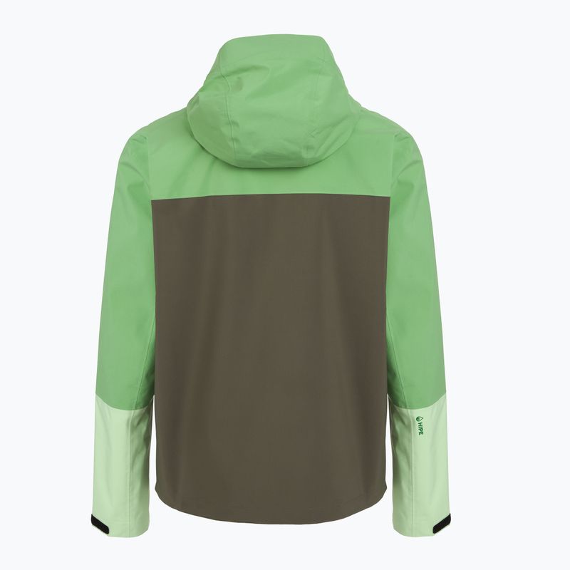 Vyriška striukė nuo lietaus Peak Performance Trail Hipe Shell Jacket peppermint/pine needle/green 2