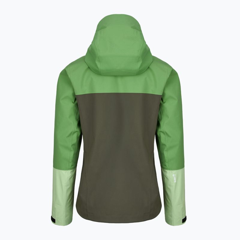 Moteriška striukė nuo lietaus Peak Performance Trail Hipe Shell Jacket peppermint/pine needle/vivid 2
