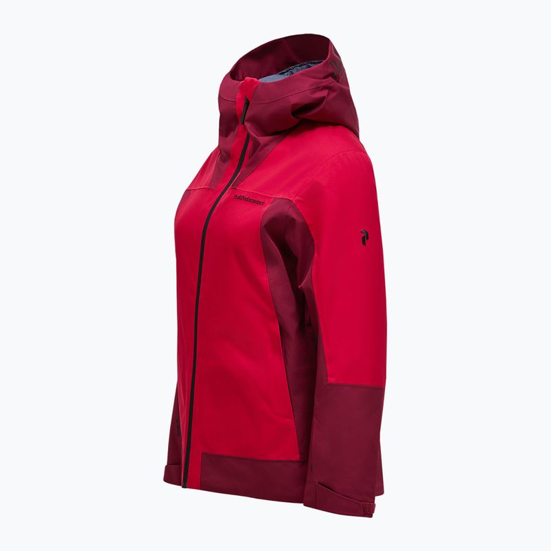 Moteriška slidinėjimo striukė Perak Performance Rider Tech Insulated vertical zenith/tech burgundy 3