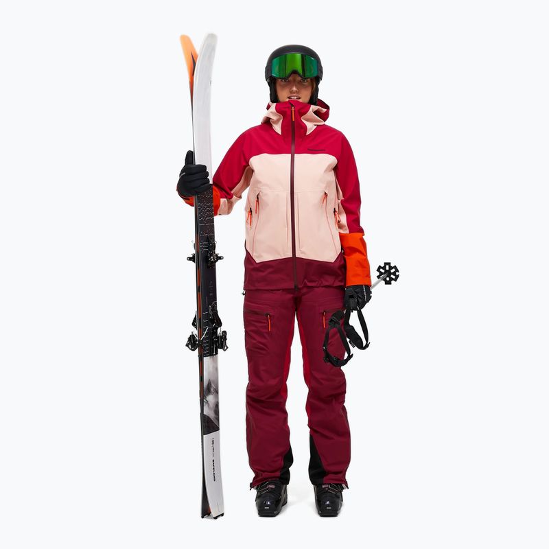 Moteriška slidinėjimo striukė Peak Performance Visilight GTX C-Knit 3L tech burgundy/peach fuzz 2