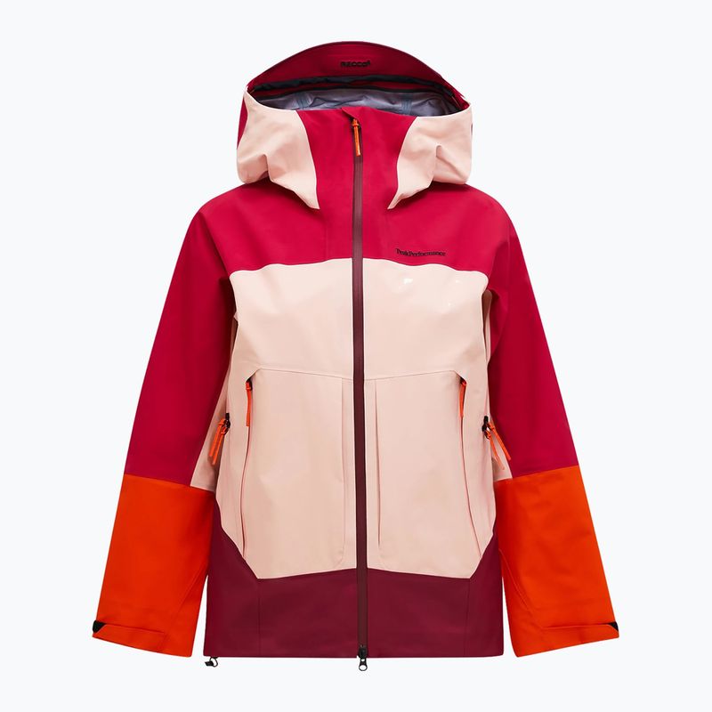 Moteriška slidinėjimo striukė Peak Performance Visilight GTX C-Knit 3L tech burgundy/peach fuzz 7