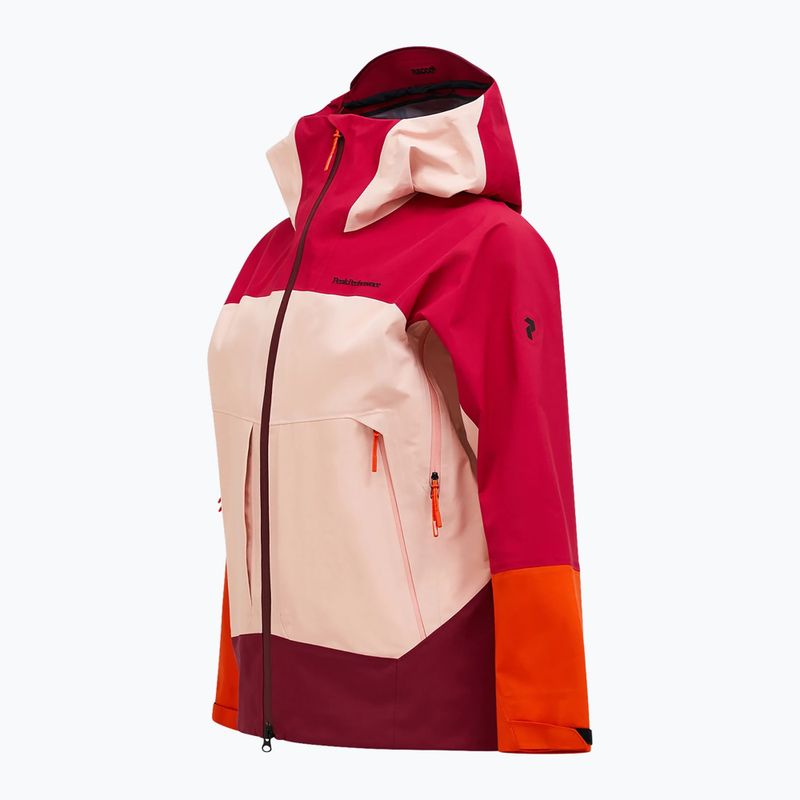 Moteriška slidinėjimo striukė Peak Performance Visilight GTX C-Knit 3L tech burgundy/peach fuzz 9