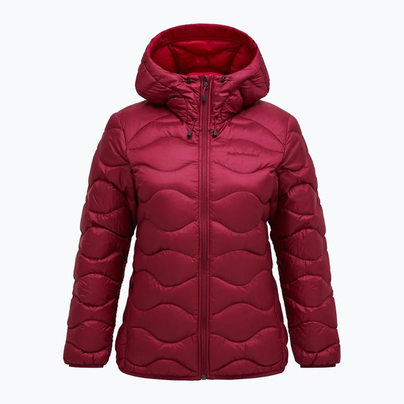 Moteriška pūsta striukė Peak Performance Helium Down Hood vertical zenith/tech burgundy 5