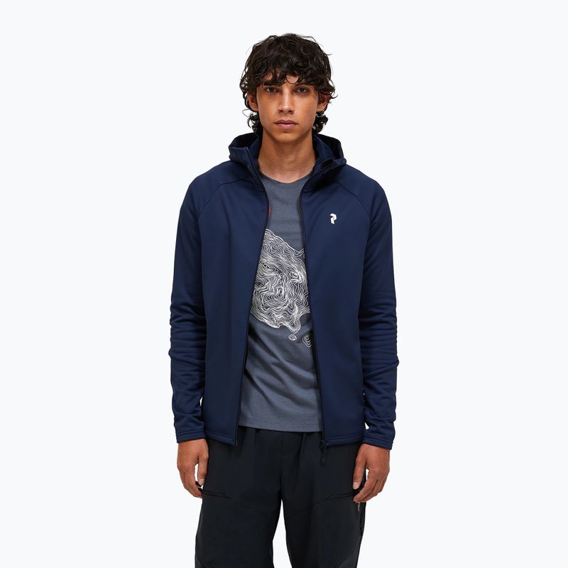 Vyriškas džemperis Peak Performance Rider Essentials Zip Hood blue shadow/blue shadow 4