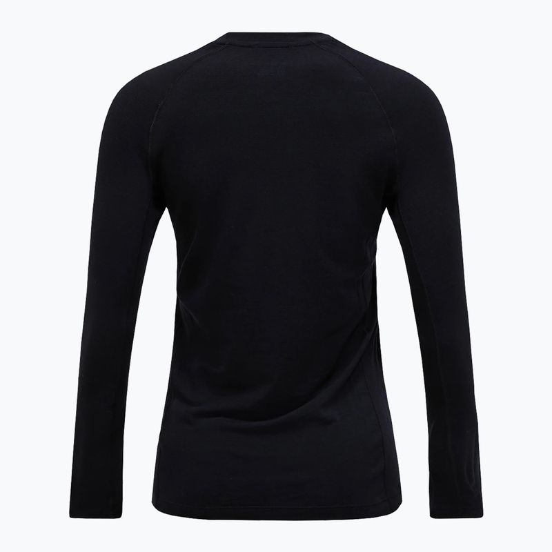 Moteriški termoaktyvūs marškinėliai ilgomis rankovėmis Peak Performance Magic Crew Wool-Blend Baselayer black/black 4