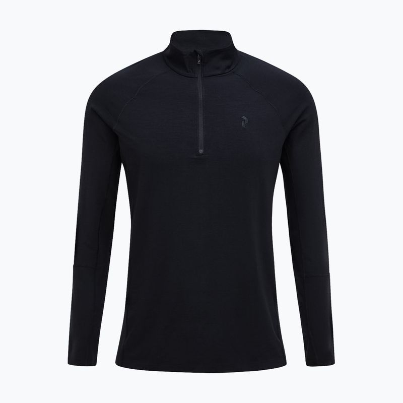 Vyriškas termoaktyvus džemperis Peak Performance Magic Half Zip Wool-Blend Baselayer black/black 3