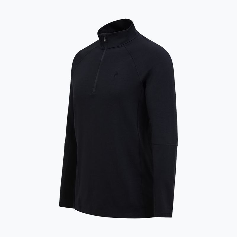 Vyriškas termoaktyvus džemperis Peak Performance Magic Half Zip Wool-Blend Baselayer black/black 5