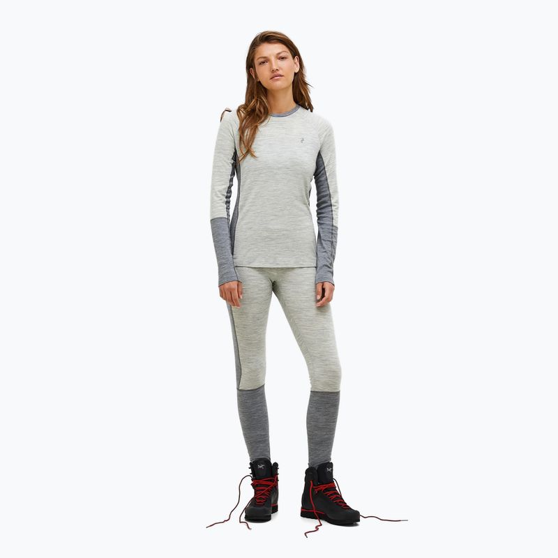 Moteriški termoaktyvūs marškinėliai ilgomis rankovėmis Peak Performance Magic Crew Wool-Blend Baselayer medium grey melange 2