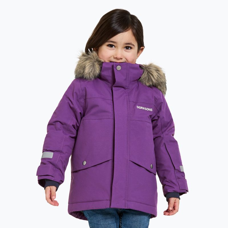 Vaikiška žieminė striukė Didriksons Bjärven Parka royal purple