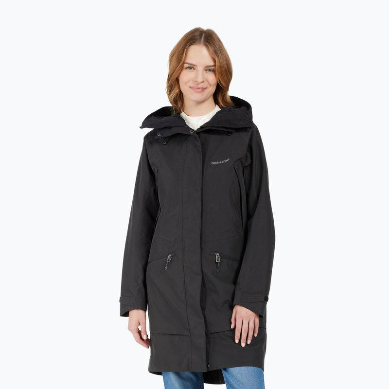 Moteriškas lietaus paltas Didriksons Ilma 8 Parka black