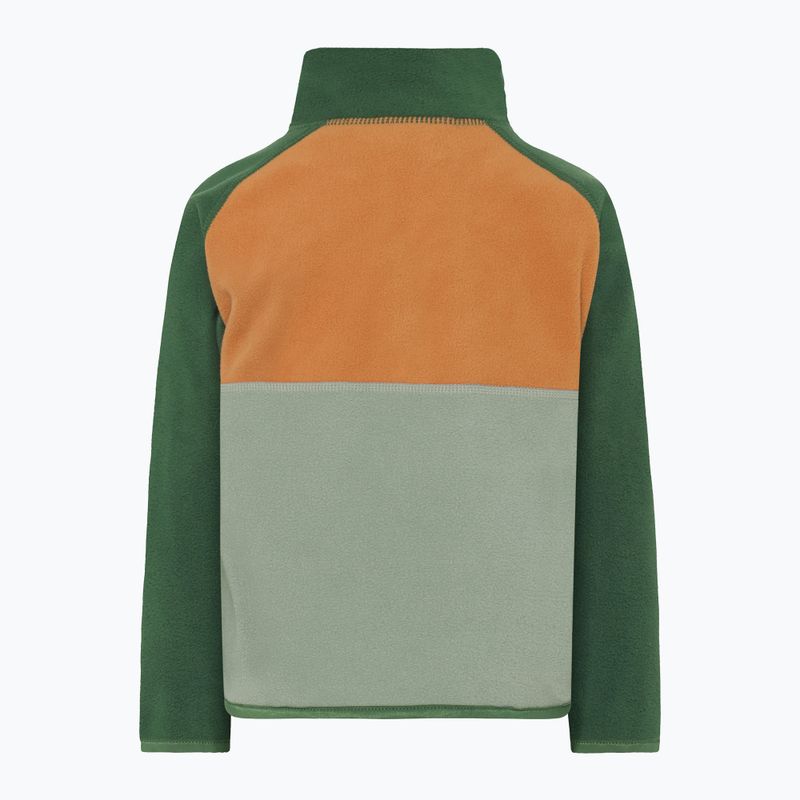 Vaikiškas fliso džemperis Didriksons Monte Half Button light moss 2