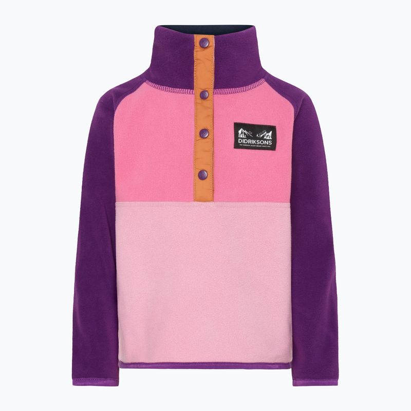 Vaikiškas fliso džemperis Didriksons Monte Half Button light heather pink 8