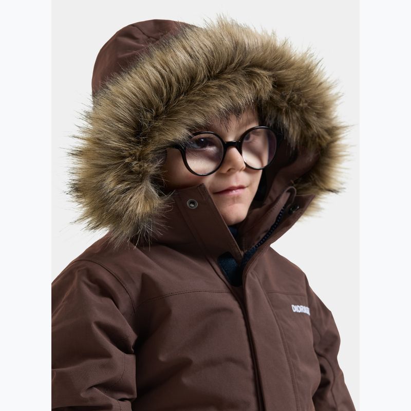 Vaikiška žieminė striukė Didriksons Bjärven 5 Parka shadow brown 5
