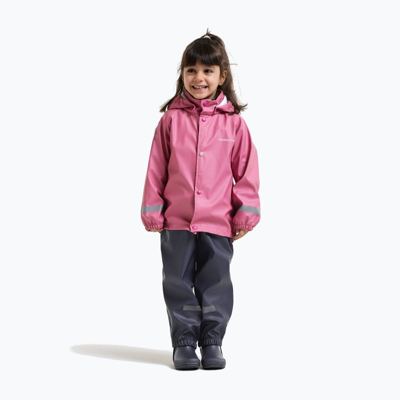 Vaikiškas lietaus komplektas Didriksons Slaskeman 4 heather pink 3