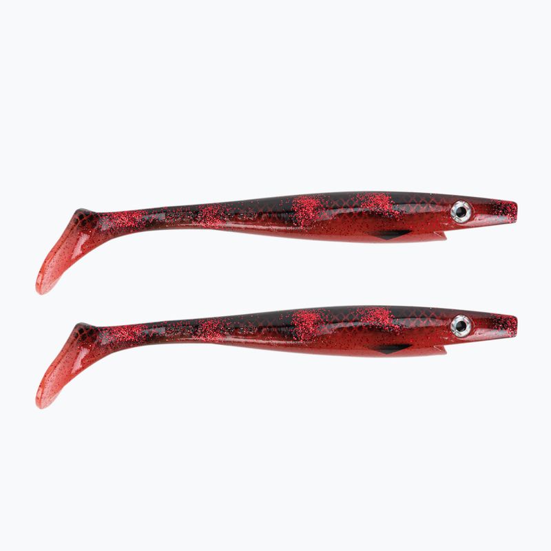 Strike Pro Pig Shad Jr guminis masalas 2 vnt. juoda/raudona TEV-SP172C-116